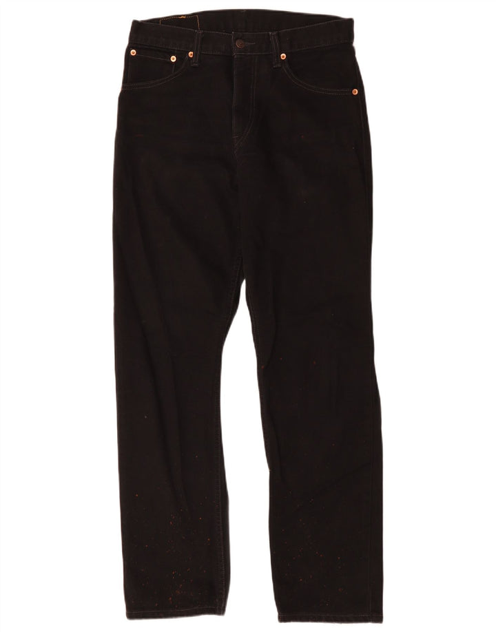 Levi's Mens 521 Straight Jeans W30 L32 Black Cotton