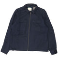 Marks & Spencer Mens Autograph Bomber Jacket UK 42 XL Navy Blue Cotton