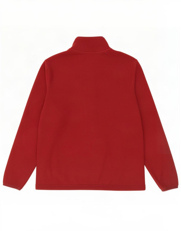 Marks & Spencer Womens Fleece Jacket UK 16 Large Maroon Polyester
