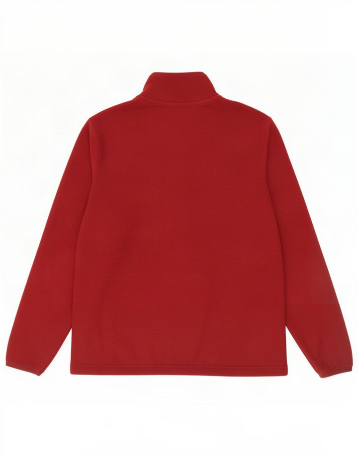 Marks & Spencer Womens Fleece Jacket UK 16 Large Maroon Polyester