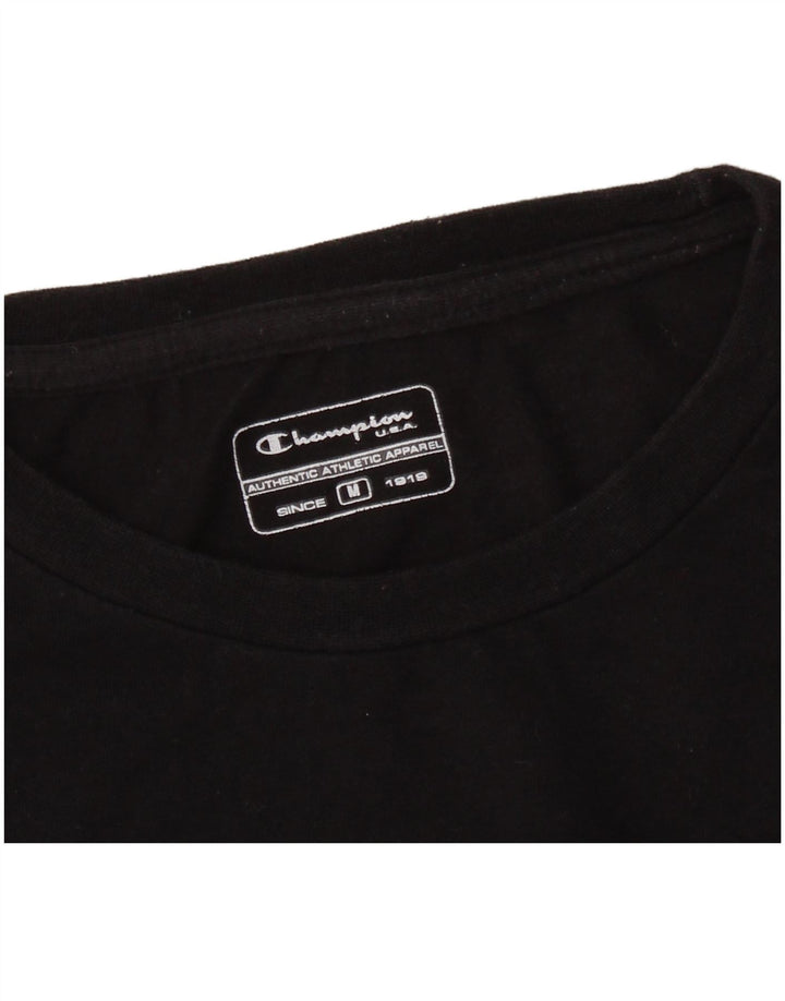 CHAMPION Womens Top Long Sleeve UK 14 Medium Black