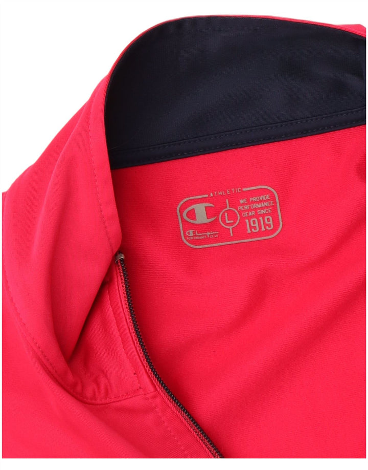 Champion Womens Tracksuit Top Jacket UK 14 Large Pink