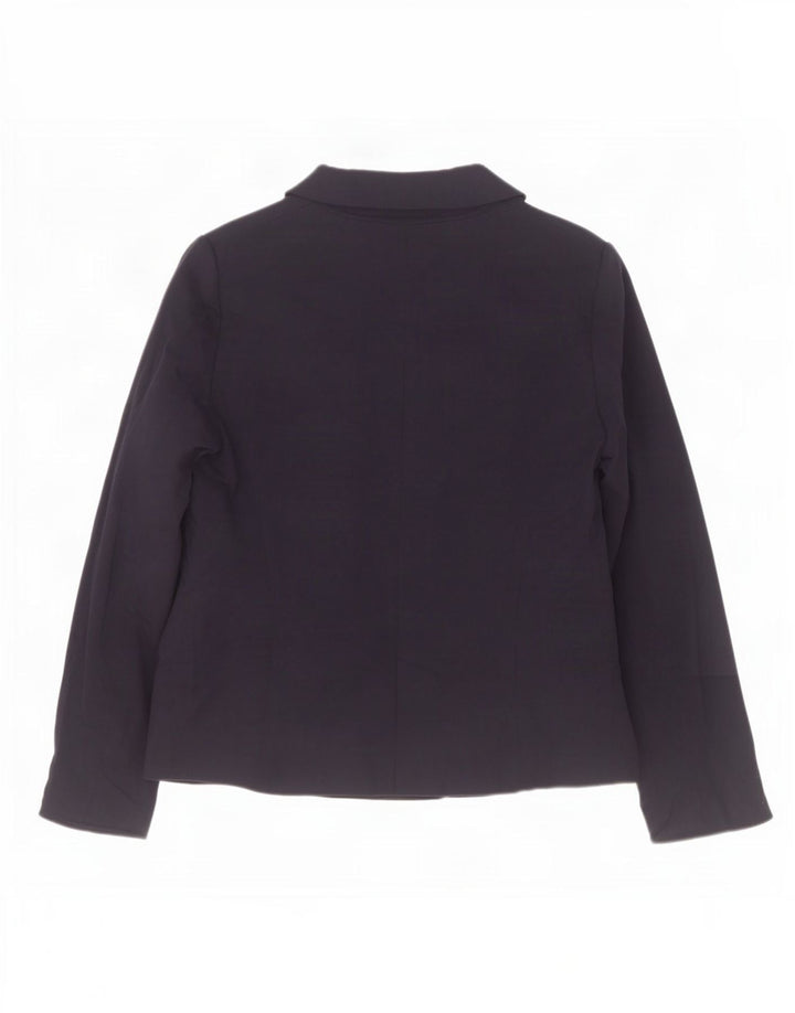 Zara Womens 1 Button Blazer Jacket UK 18 XL Navy Blue Viscose