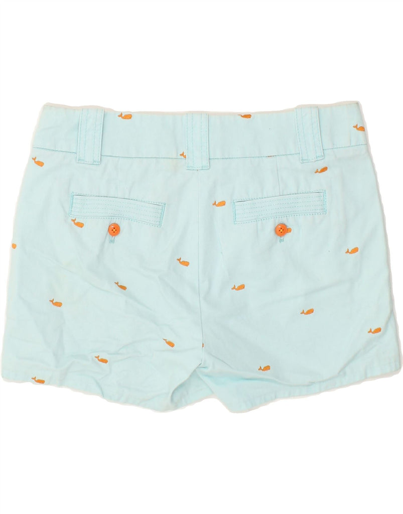 J. CREW Womens Chino Shorts US 4 Small W32 Turquoise Spotted | Vintage J. Crew | Thrift | Second-Hand J. Crew | Used Clothing | Messina Hembry 