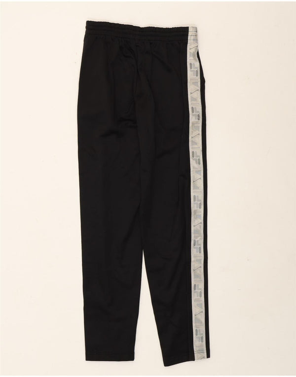 Fila Womens Graphic Tracksuit Trousers IT 42 Medium Black Colourblock