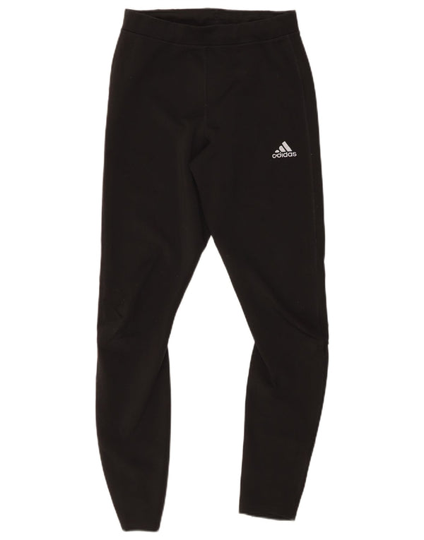 Adidas Womens Leggings UK 12 Medium  Black Polyester