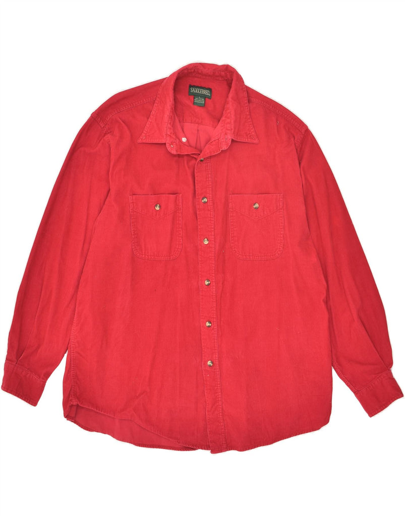 SADDLEBREED Mens Corduroy Shirt Large Red Cotton | Vintage Saddlebreed | Thrift | Second-Hand Saddlebreed | Used Clothing | Messina Hembry 