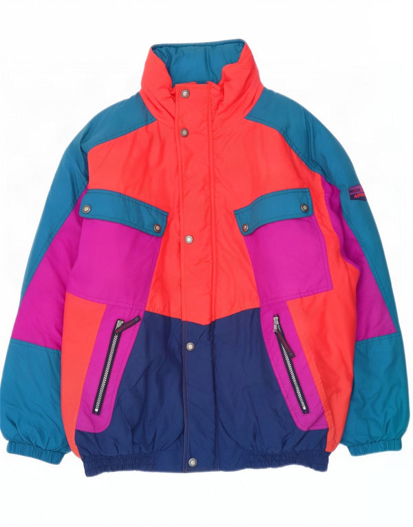 Astrolabio Mens Hooded Ski Jacket UK 40 Large Multicoloured Colourblock
