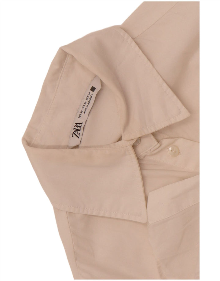 Zara Womens Oversized Shirt Blouse UK 6 XS White