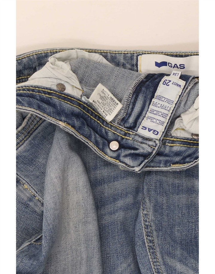 Gas Womens Slim Jeans W29 L34 Blue Cotton