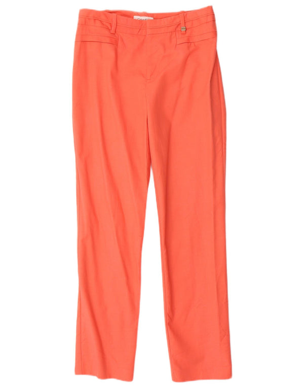 Calvin Klein Womens Straight Casual Trousers US 2 XS W28 L28 Orange