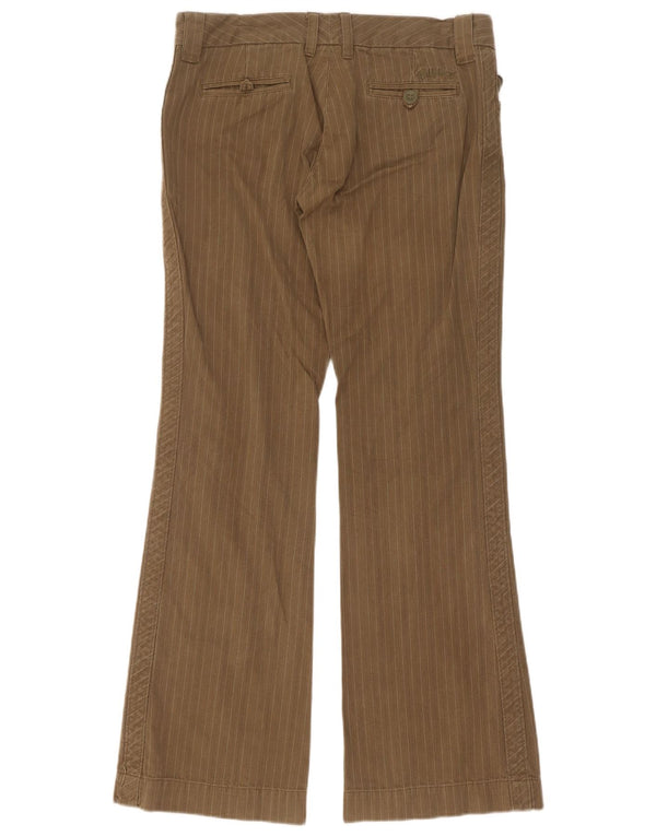 Billabong Womens Casual Trousers US 7 Medium W32 L32 Khaki Pinstripe