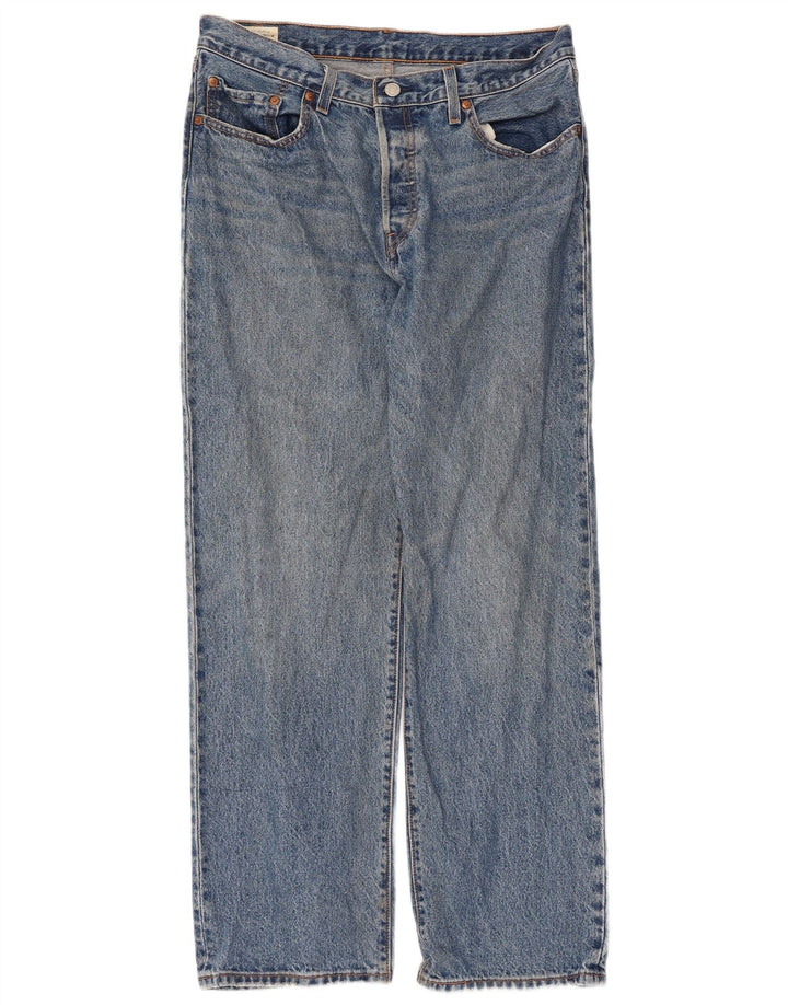 Levi's Mens 501 Straight Jeans W30 L30 Blue Cotton
