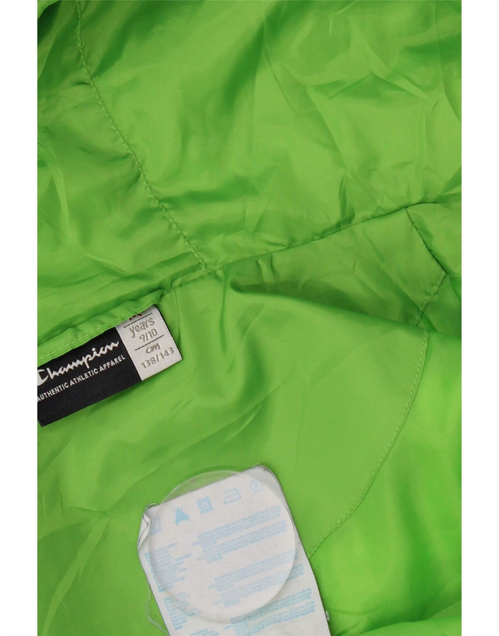 Champion Boys Hooded Padded Gilet 9-10 Years Green Polyester