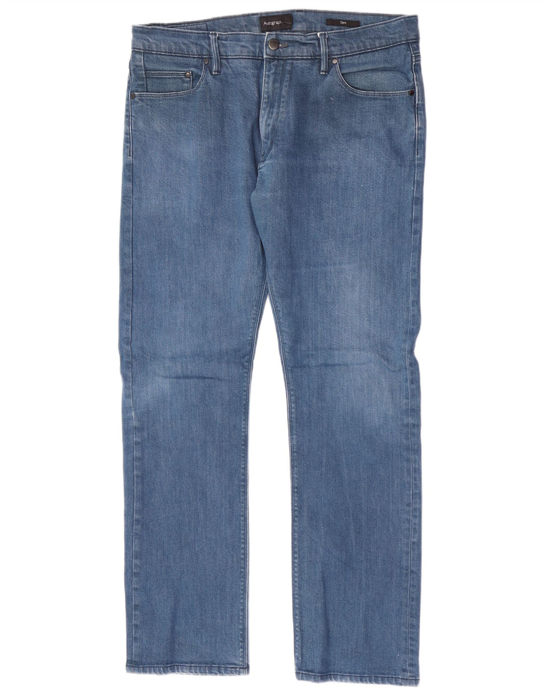 Marks & Spencer Mens Autograph Slim Jeans W36 L30 Blue Cotton