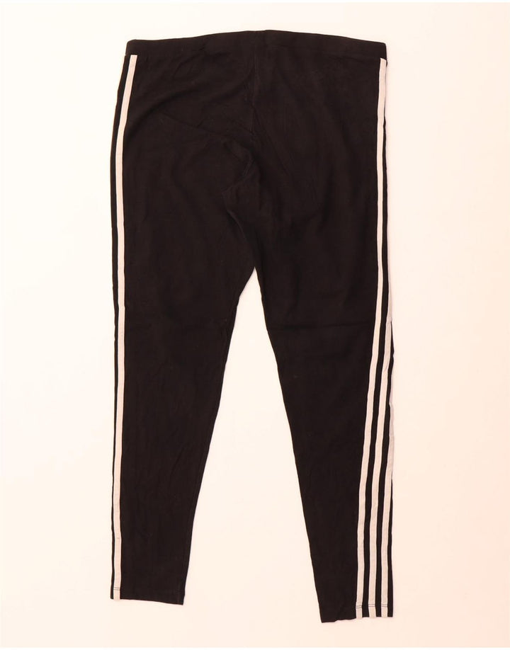 Adidas Womens Leggings UK 18 XL  Black Cotton