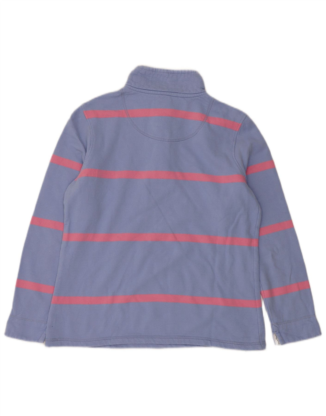 Crew Clothing Womens Zip Neck Sweatshirt Jumper UK 12 Medium Blue Striped