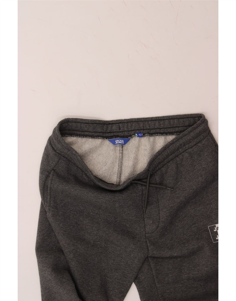 JACK & JONES Boys Tracksuit Trousers Joggers 15-16 Years Grey Polyester Vintage Jack & Jones and Second-Hand Jack & Jones from Messina Hembry 
