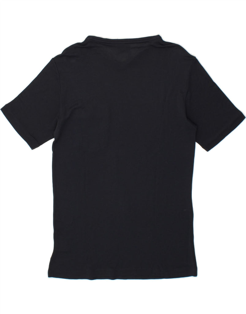 TRUSSARDI Mens T-Shirt Top Medium Navy Blue Acetate Vintage Trussardi and Second-Hand Trussardi from Messina Hembry 
