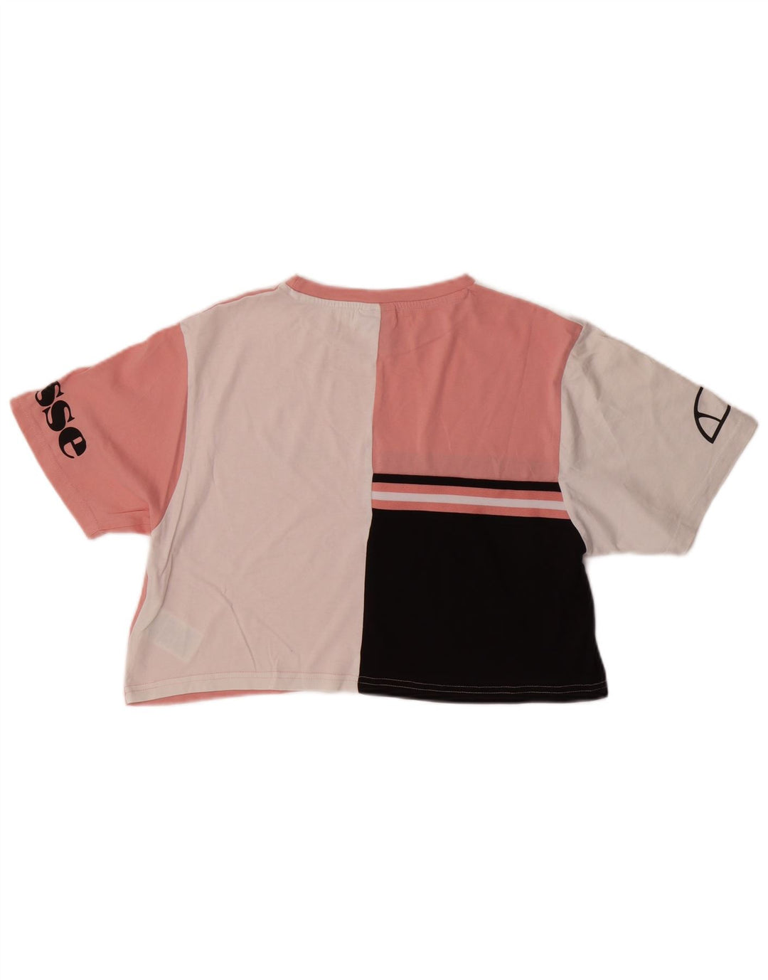 ELLESSE Womens Graphic T-Shirt Top UK 12 Medium Multicoloured Colourblock