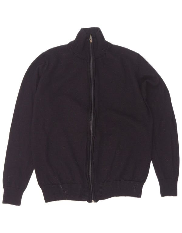 Zara Mens Cardigan Sweater Large Black