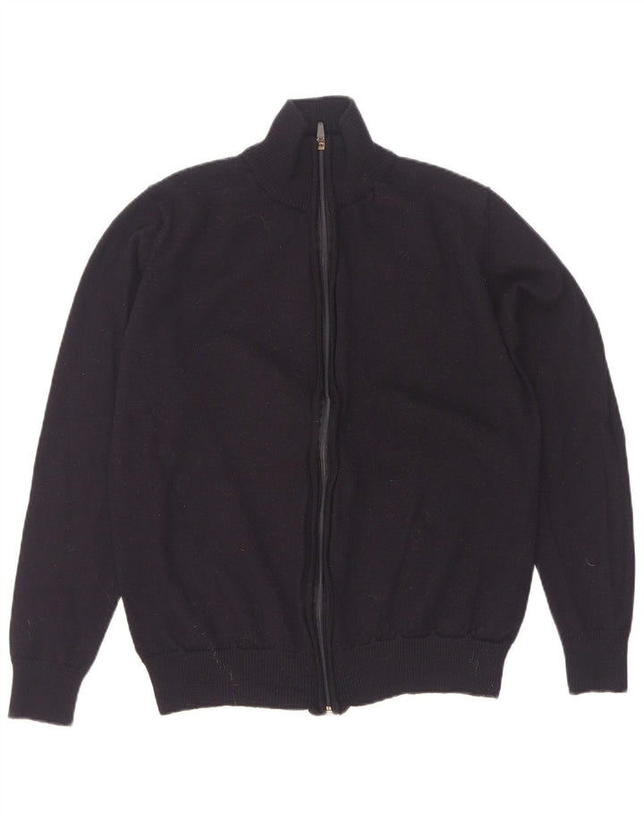 Zara Mens Cardigan Sweater Large Black
