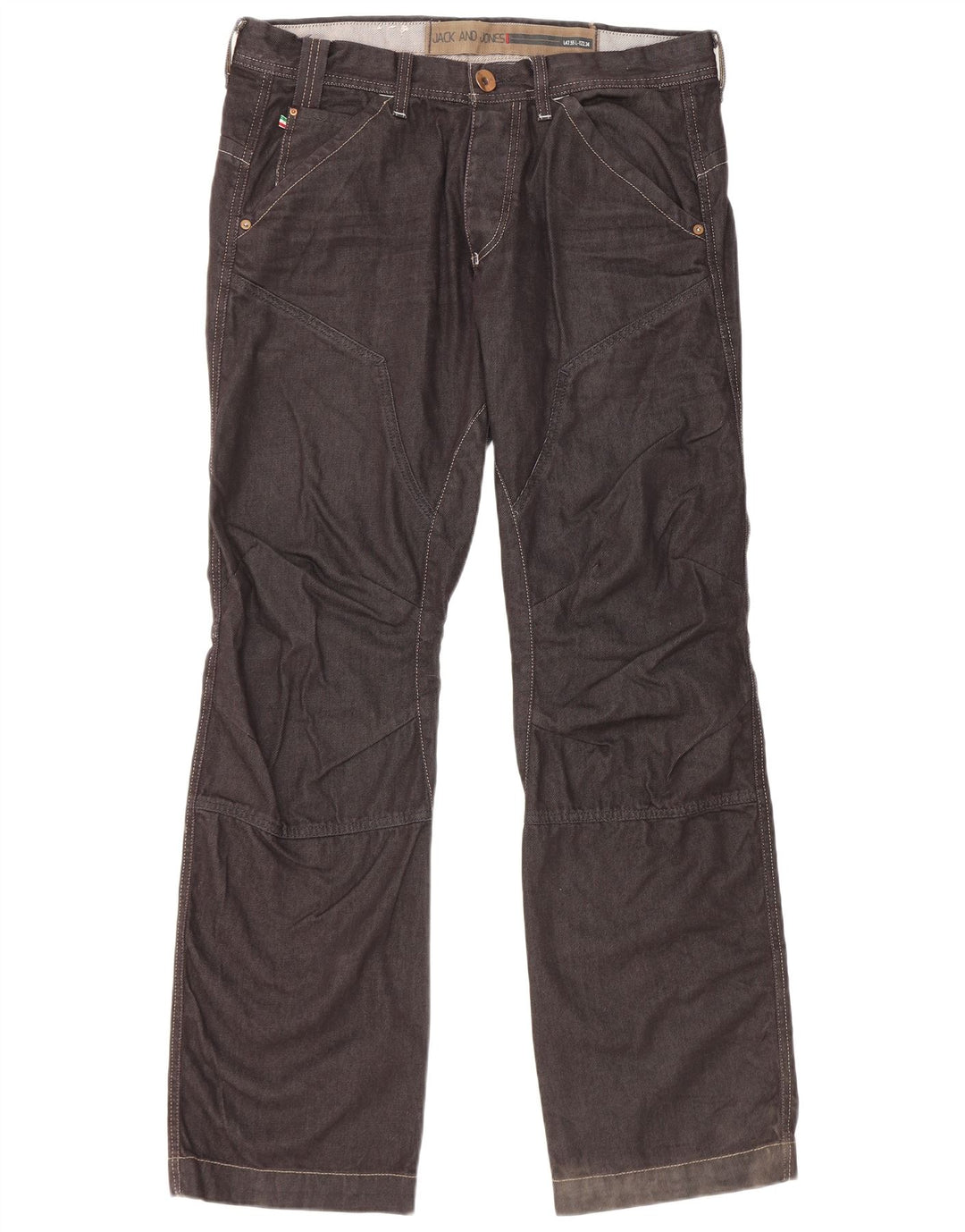 Jack & Jones Mens Loose Jeans W36 L34 Navy Blue Cotton