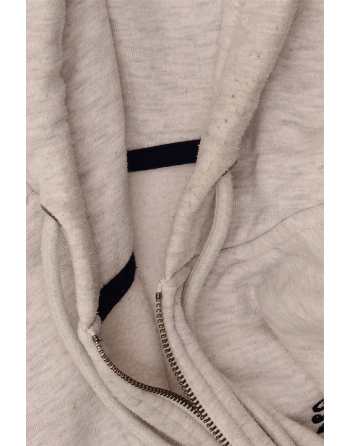 Superdry Mens Zip Hoodie Sweater Medium Grey Cotton