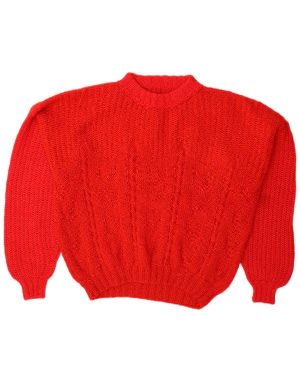 Vintage Mens Turtle Neck Jumper Sweater Large Red