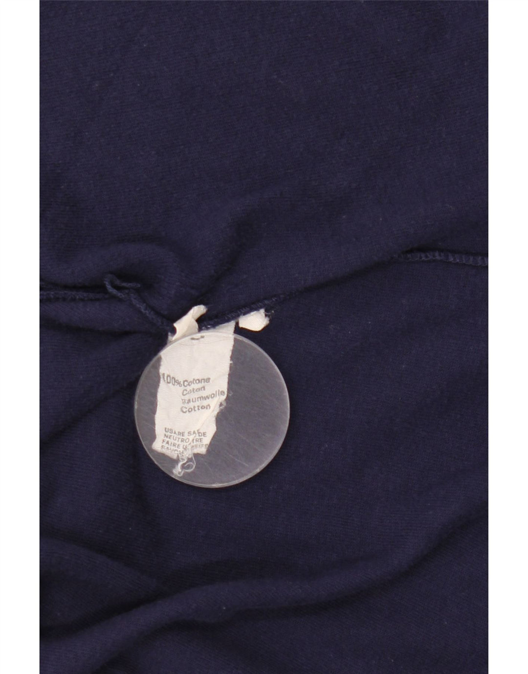 VINTAGE Womens Tracksuit Top Jacket UK 16 Large Navy Blue Cotton