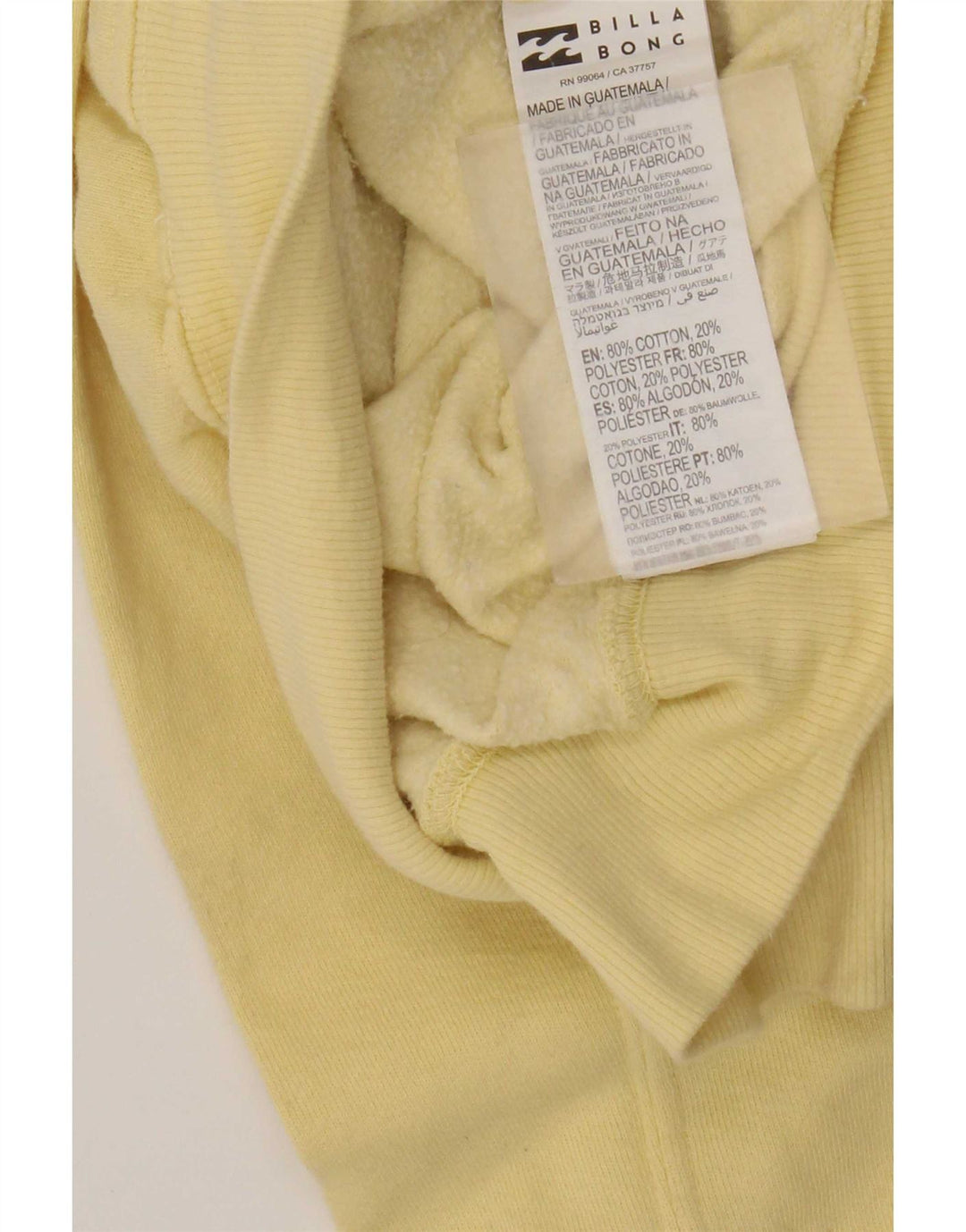 Billabong Womens Graphic Oversized Sweatshirt Jumper UK 14 Medium Yellow