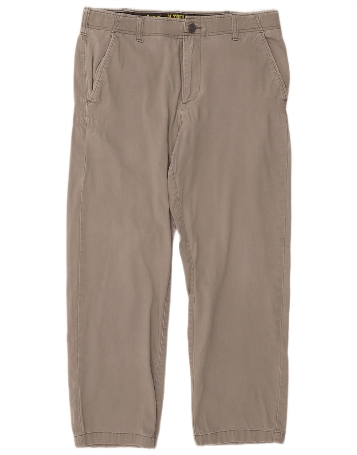 LEE Mens X-treme Comfort Straight Chino Trousers W34 L30 Grey Cotton