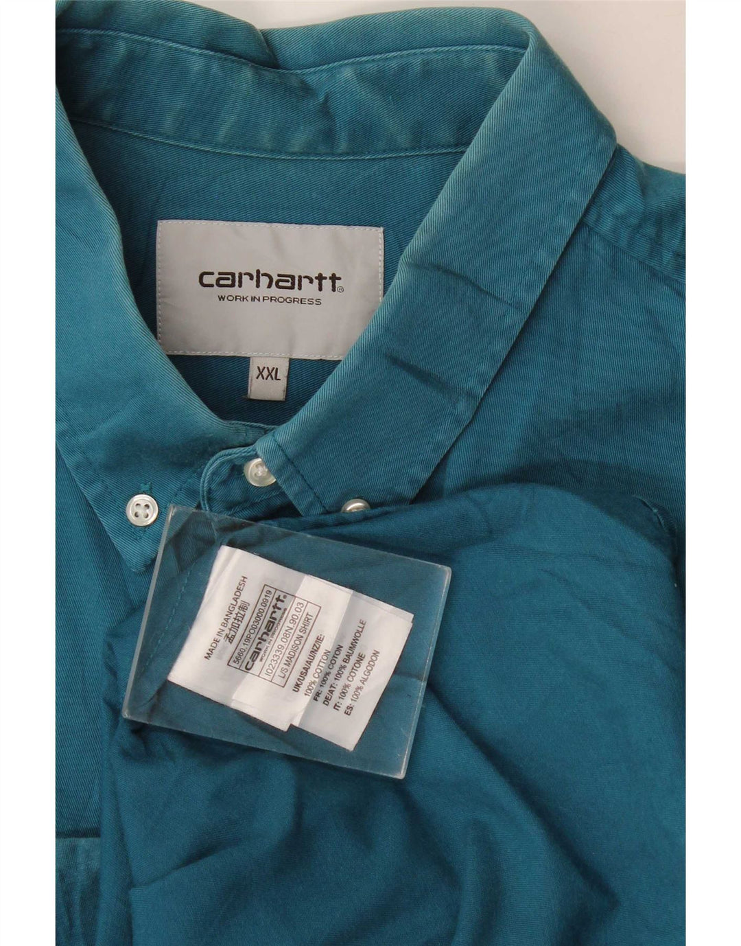 Carhartt Mens Shirt 2XL Blue Cotton