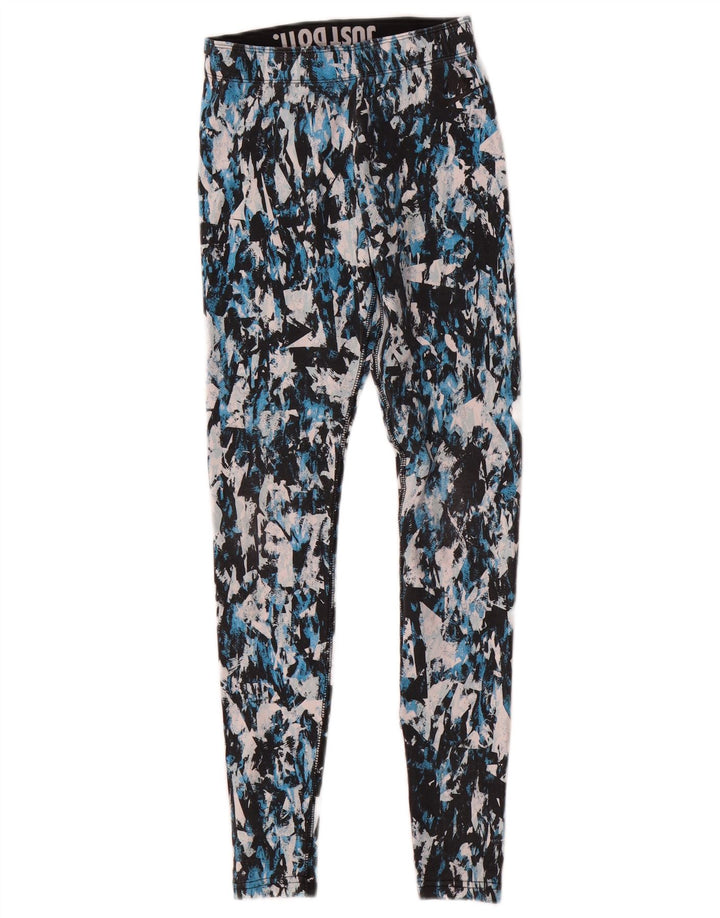 Nike Womens Leggings UK 4 XS Multicoloured Camouflage