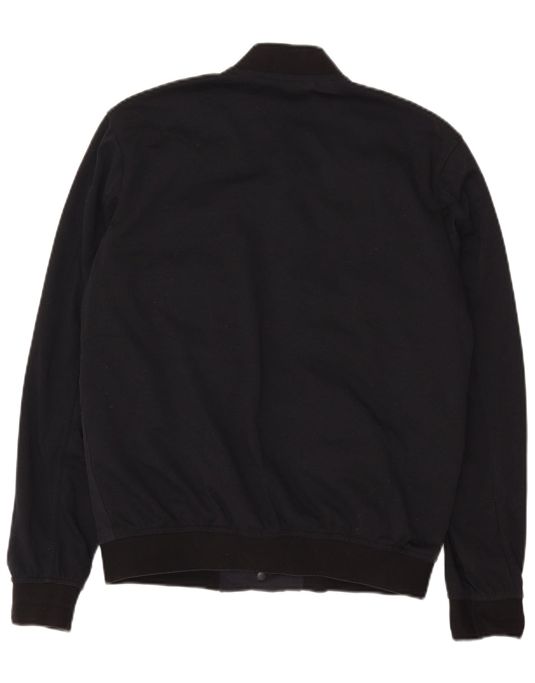 Zara Mens Bomber Jacket UK 36 Small Navy Blue Colourblock Polyester