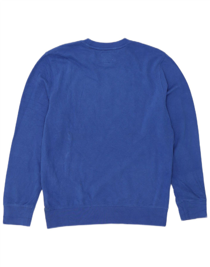 Gap Womens Graphic Sweatshirt Jumper UK 14 Medium Blue Cotton