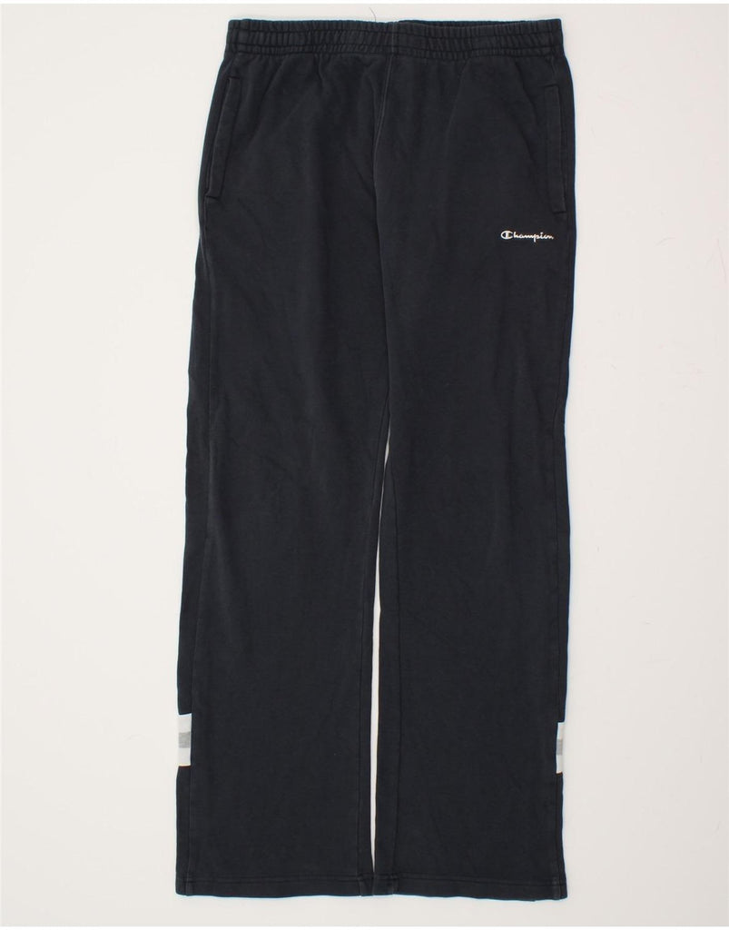 CHAMPION Mens Tracksuit Trousers Large Navy Blue Cotton | Vintage Champion | Thrift | Second-Hand Champion | Used Clothing | Messina Hembry 