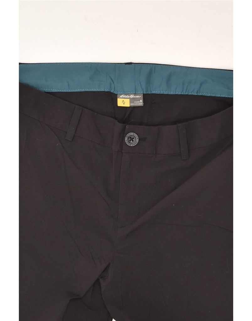 EDDIE BAUER Womens Slim Chino Trousers US 10 Medium W30 L28 Black Nylon | Vintage Eddie Bauer | Thrift | Second-Hand Eddie Bauer | Used Clothing | Messina Hembry 