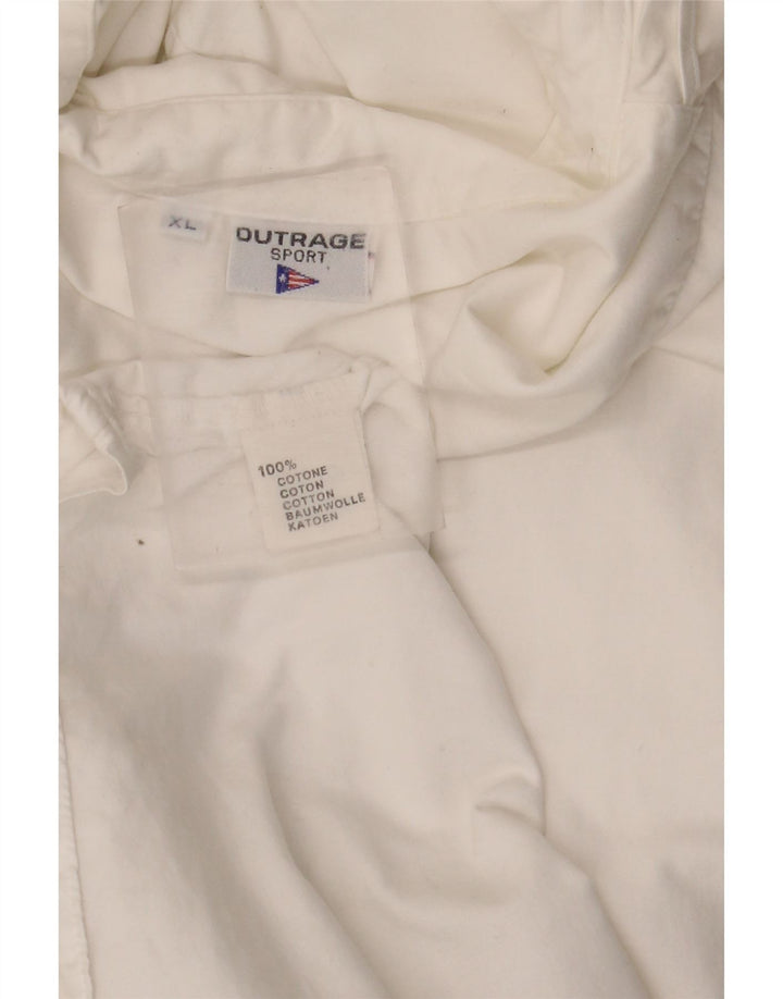 Outrage Womens Shirt UK 18 XL White Cotton