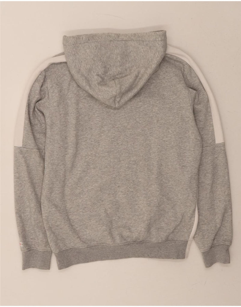 CHAMPION Mens Hoodie Jumper Small Grey Colourblock Cotton Vintage Champion and Second-Hand Champion from Messina Hembry 