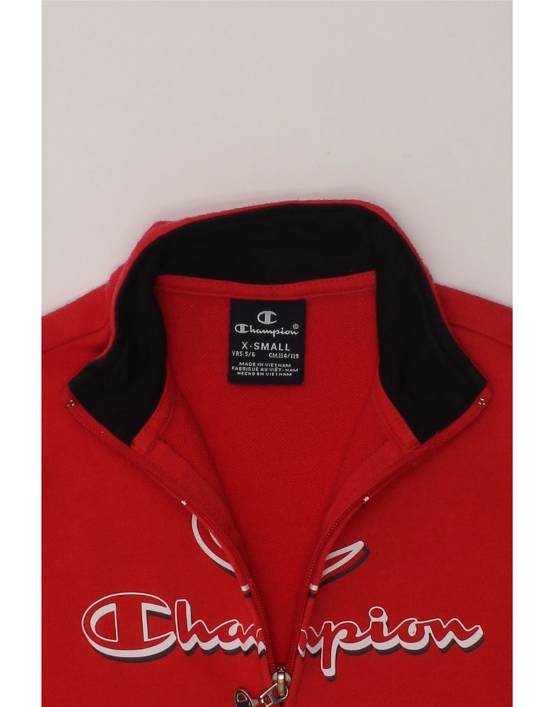 CHAMPION Boys Graphic Tracksuit Top Jacket 5-6 Years XS Red Cotton | Vintage Champion | Thrift | Second-Hand Champion | Used Clothing | Messina Hembry 