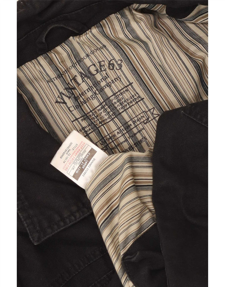 Dunnes Stores Mens Utility Jacket UK 40 Large Black Cotton
