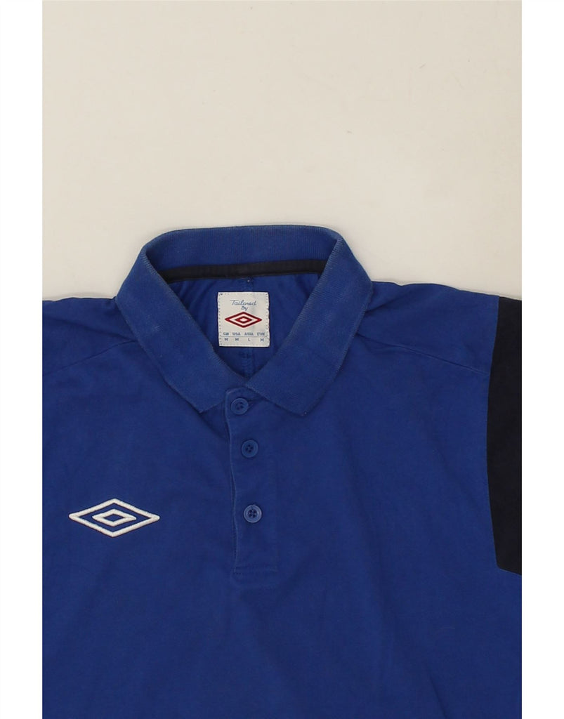 UMBRO Mens Polo Shirt Medium Navy Blue Cotton | Vintage Umbro | Thrift | Second-Hand Umbro | Used Clothing | Messina Hembry 
