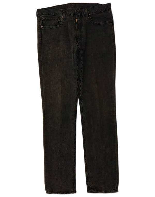 LEVI'S Mens Straight Jeans W36 L34 Green Cotton