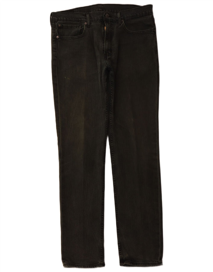 LEVI'S Mens Straight Jeans W36 L34 Green Cotton