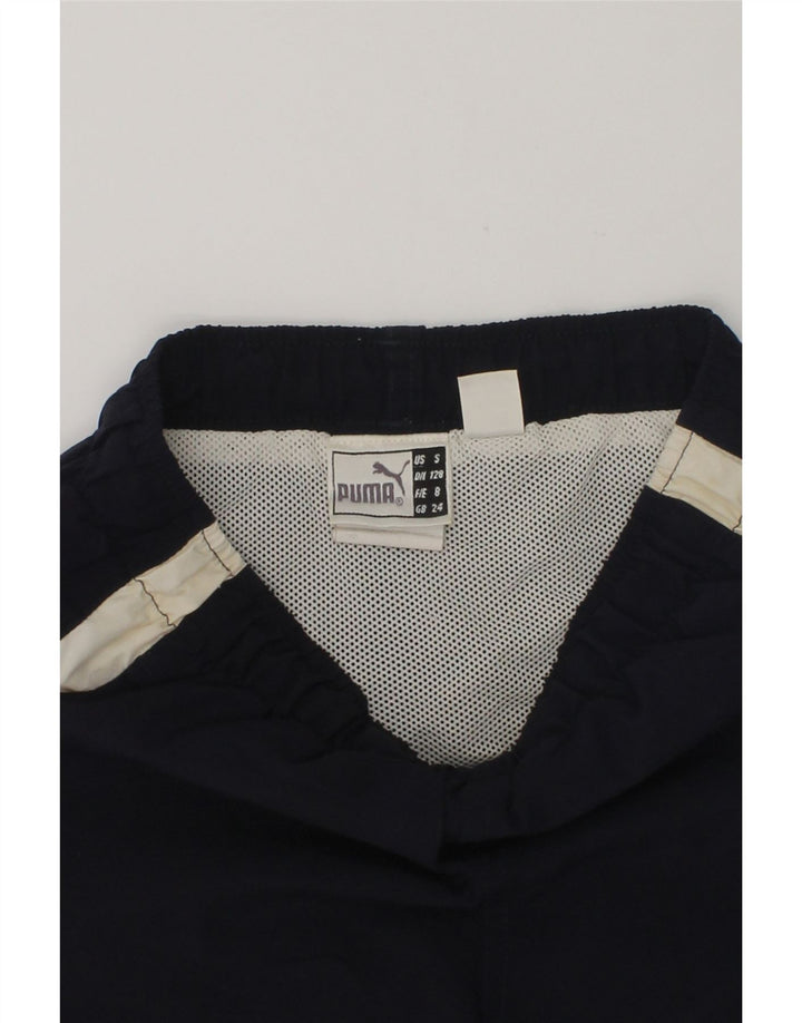PUMA Boys Sport Shorts 15-16 Years Navy Blue Colourblock Polyester | Vintage Puma | Thrift | Second-Hand Puma | Used Clothing | Messina Hembry 