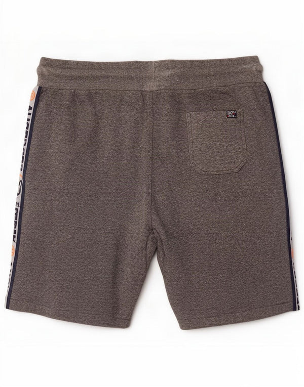 Superdry Mens Graphic Sport Shorts 2XL Grey Colourblock Cotton