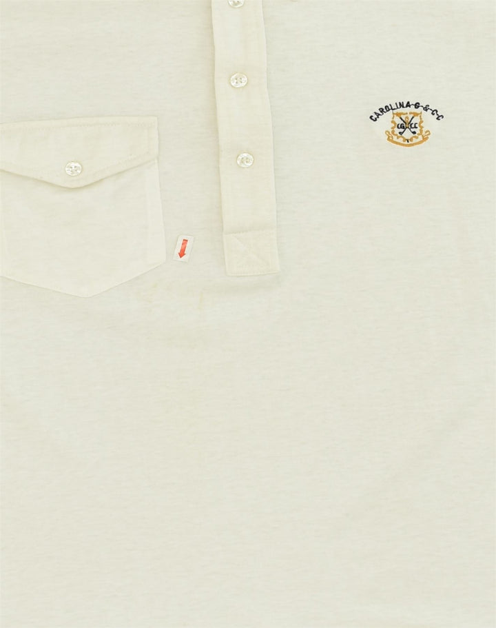 PICKWICK Mens Polo Shirt Large White Cotton | Vintage Pickwick | Thrift | Second-Hand Pickwick | Used Clothing | Messina Hembry 