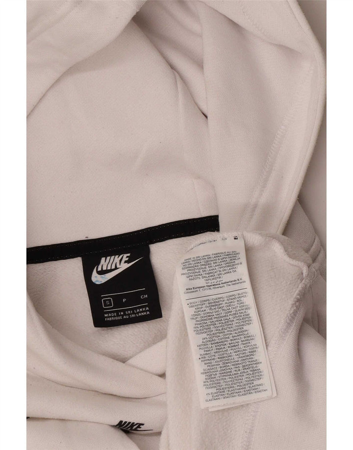Nike Womens Graphic Oversized Hoodie Jumper UK 10 Small White Polyester