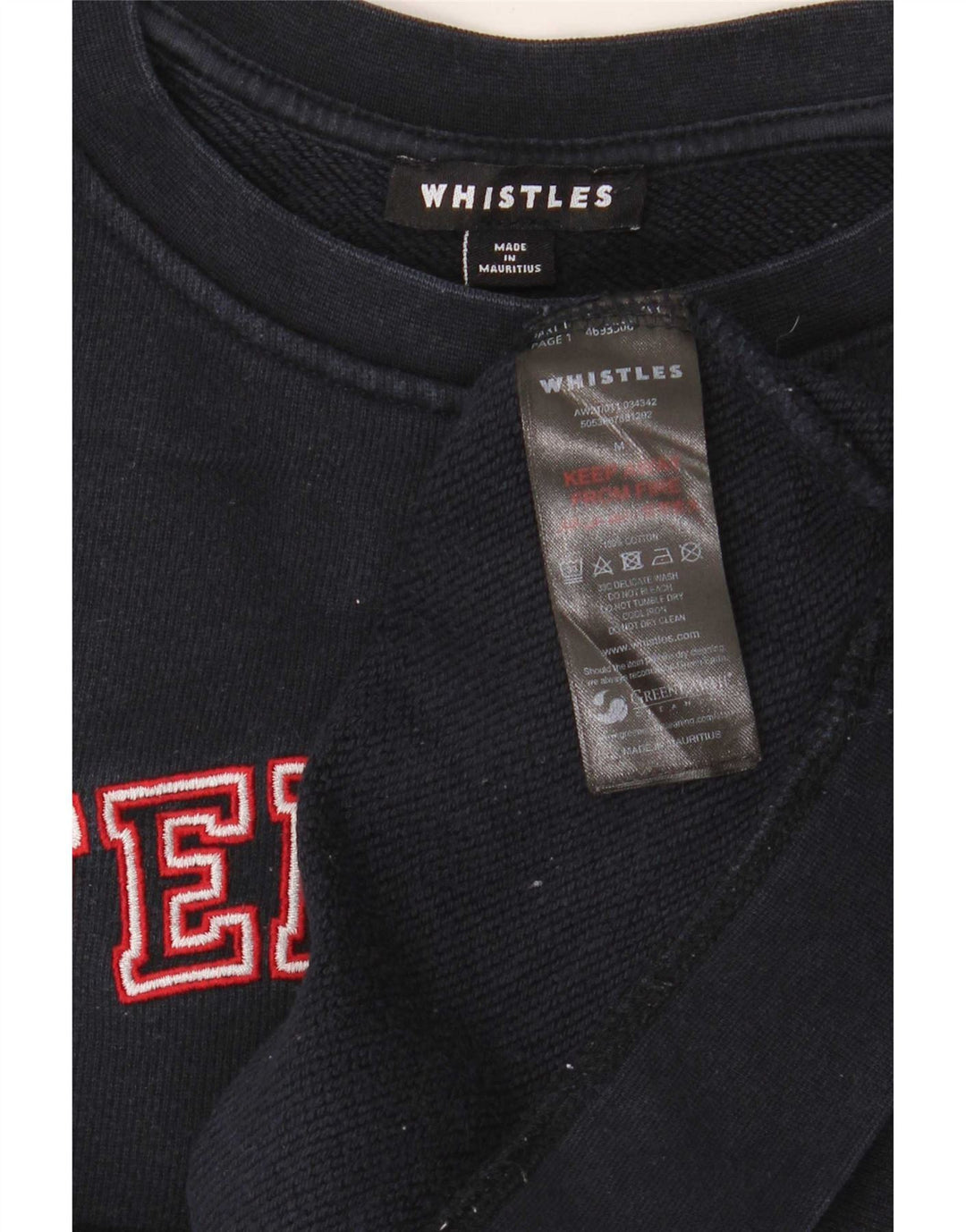 Whistles Womens Weekend Graphic Sweatshirt Jumper UK 14 Medium Navy Blue